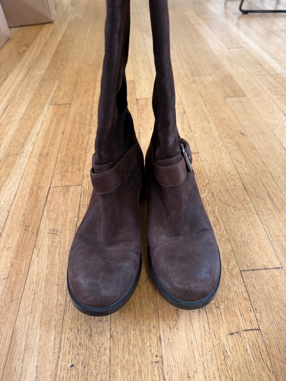 Prada Brown Suede Boots with Buckle - Picture 4 of 4